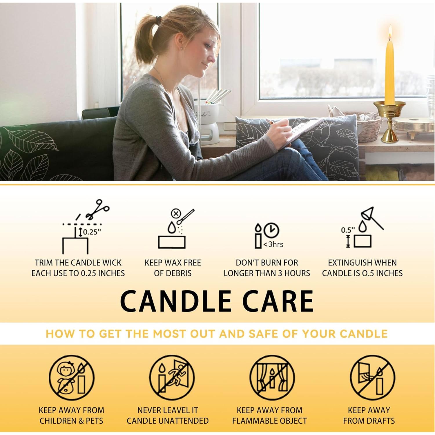 Velas de Cera de Abeja para Meditación - Paquete de 30 Mini