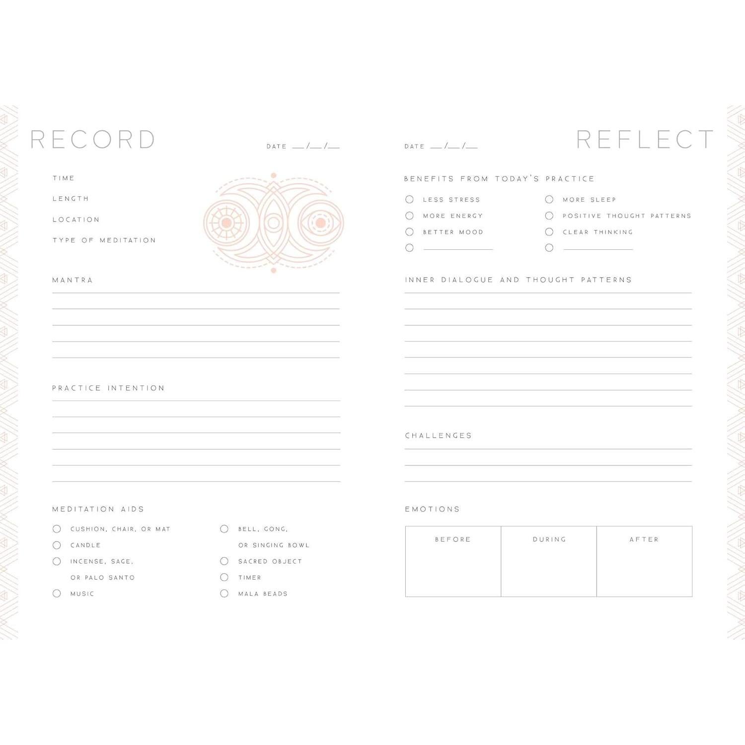 Meditation: A Day and Night Reflection Journal (90 Days) (Inner World)