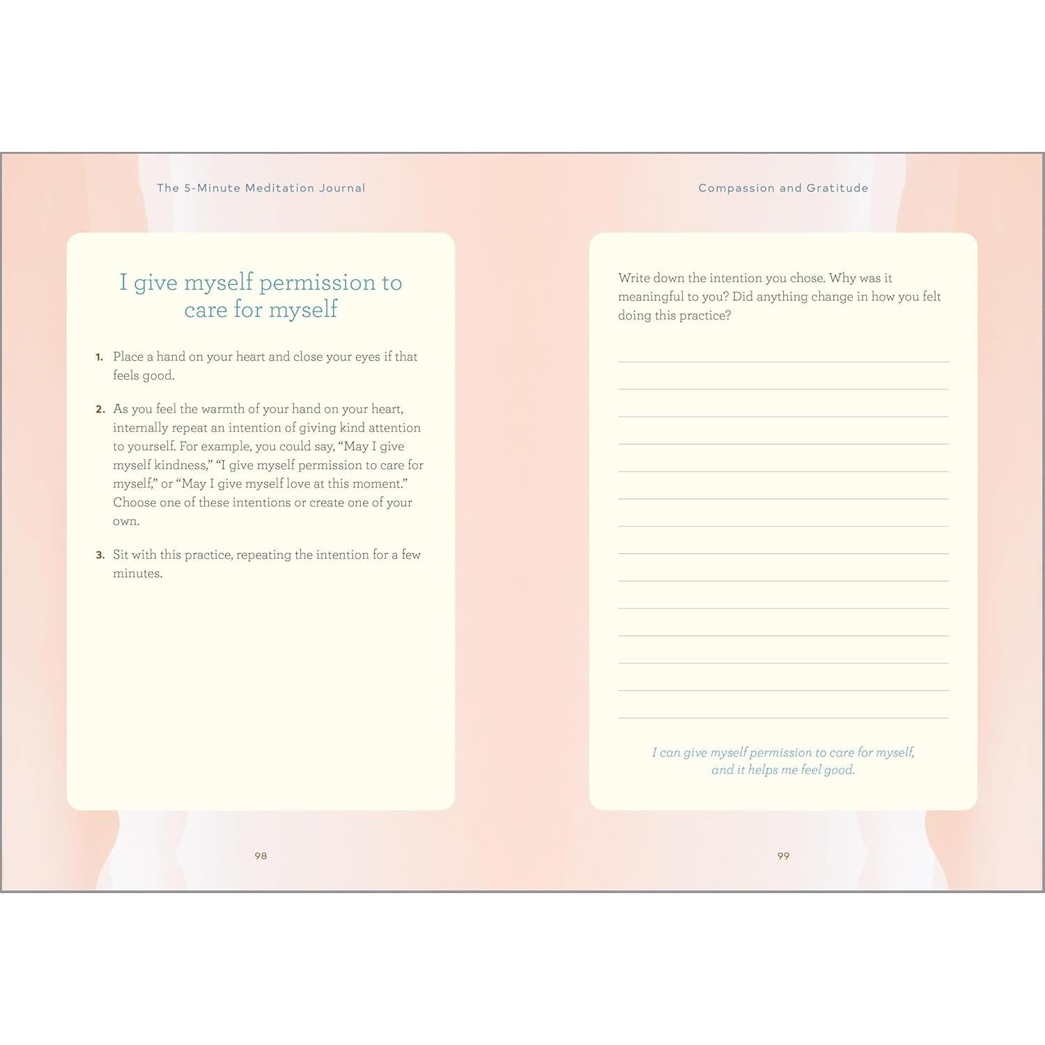 The 5-Minute Meditation Journal: Quick Guided Meditations for a Calmer, Happier You