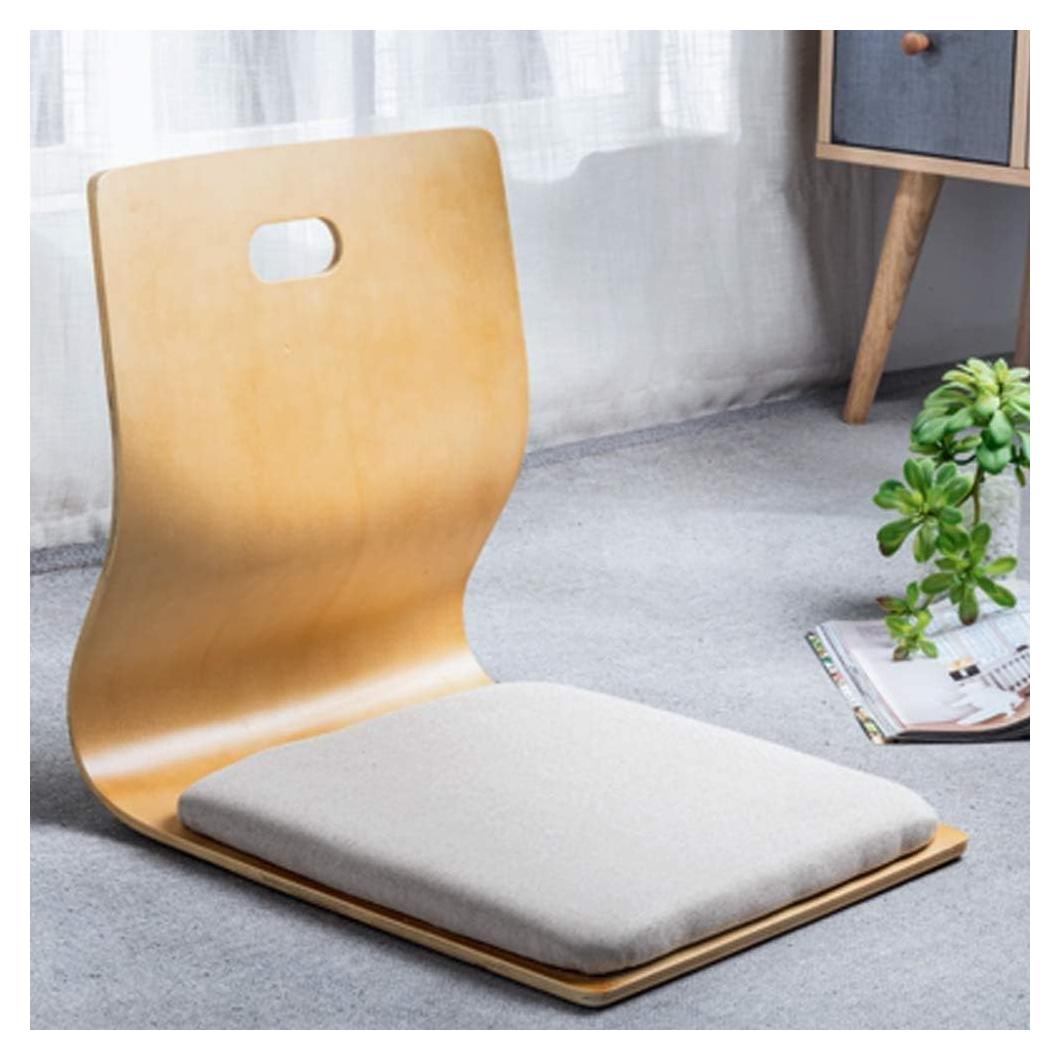 Silla de Suelo HYMIC Beige con Espuma de Memoria 46x37 cm