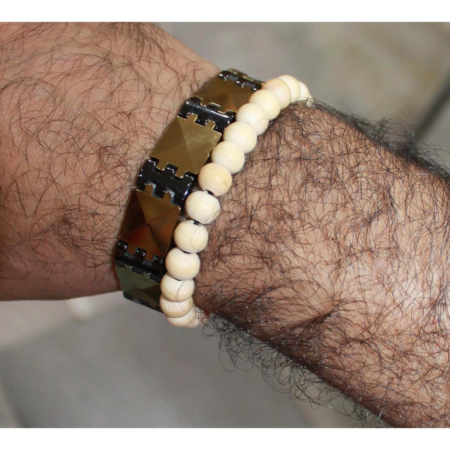 Pulsera Elástica Sumarni de Tulsi Blanco IS4A 27+1 8mm