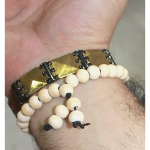 Pulsera Elástica Sumarni de Tulsi Blanco IS4A 27+1 8mm