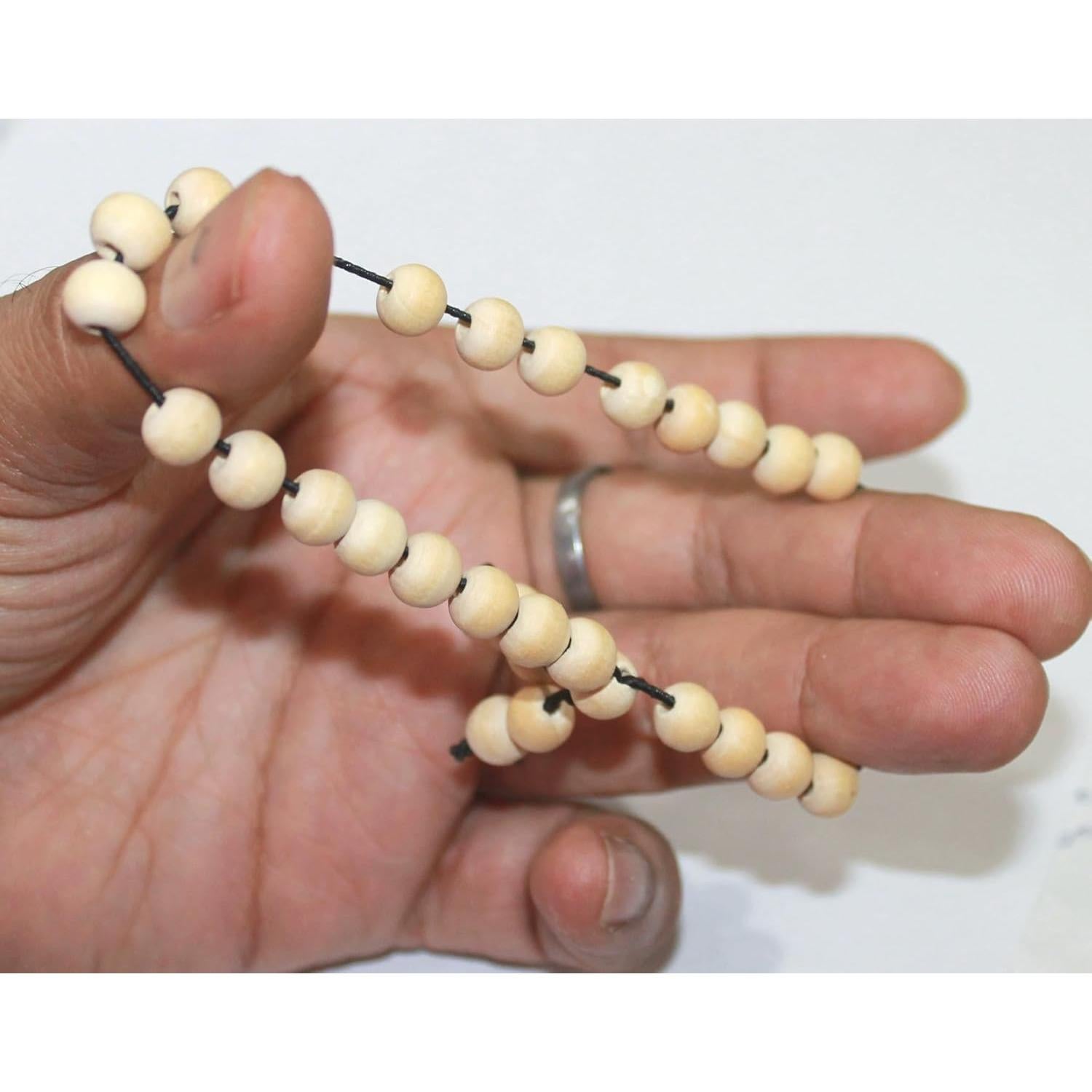 Pulsera Elástica Sumarni de Tulsi Blanco IS4A 27+1 8mm