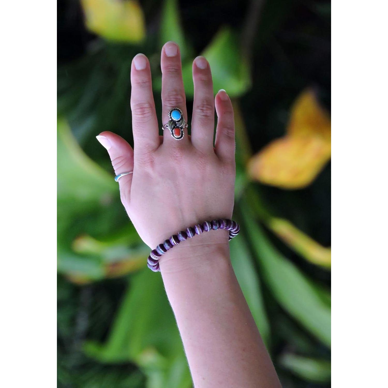 Pulsera Mala Tibetana de Oración con Perlas Curativas - Púrpura