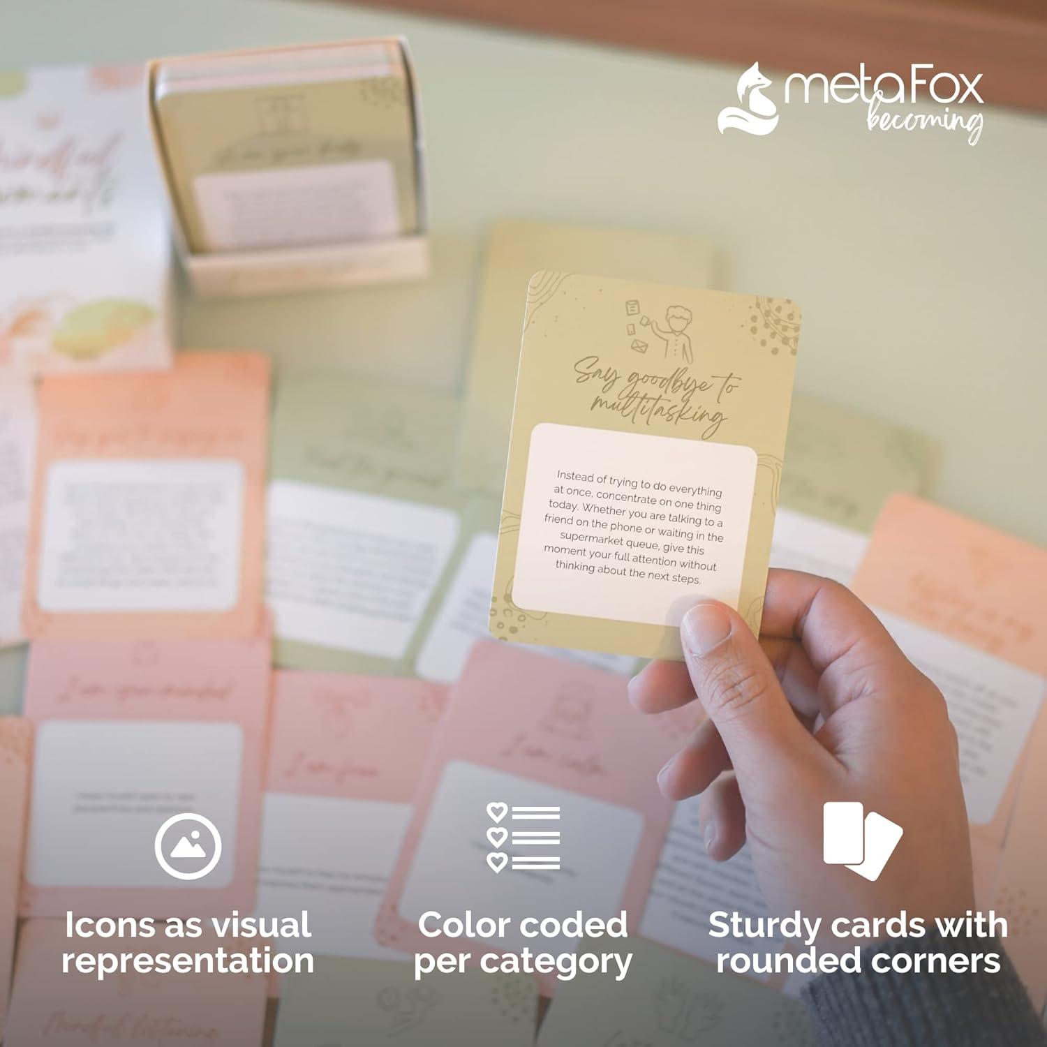 Tarjetas de Mindfulness metaFox - 55 Afirmaciones y Ejercicios