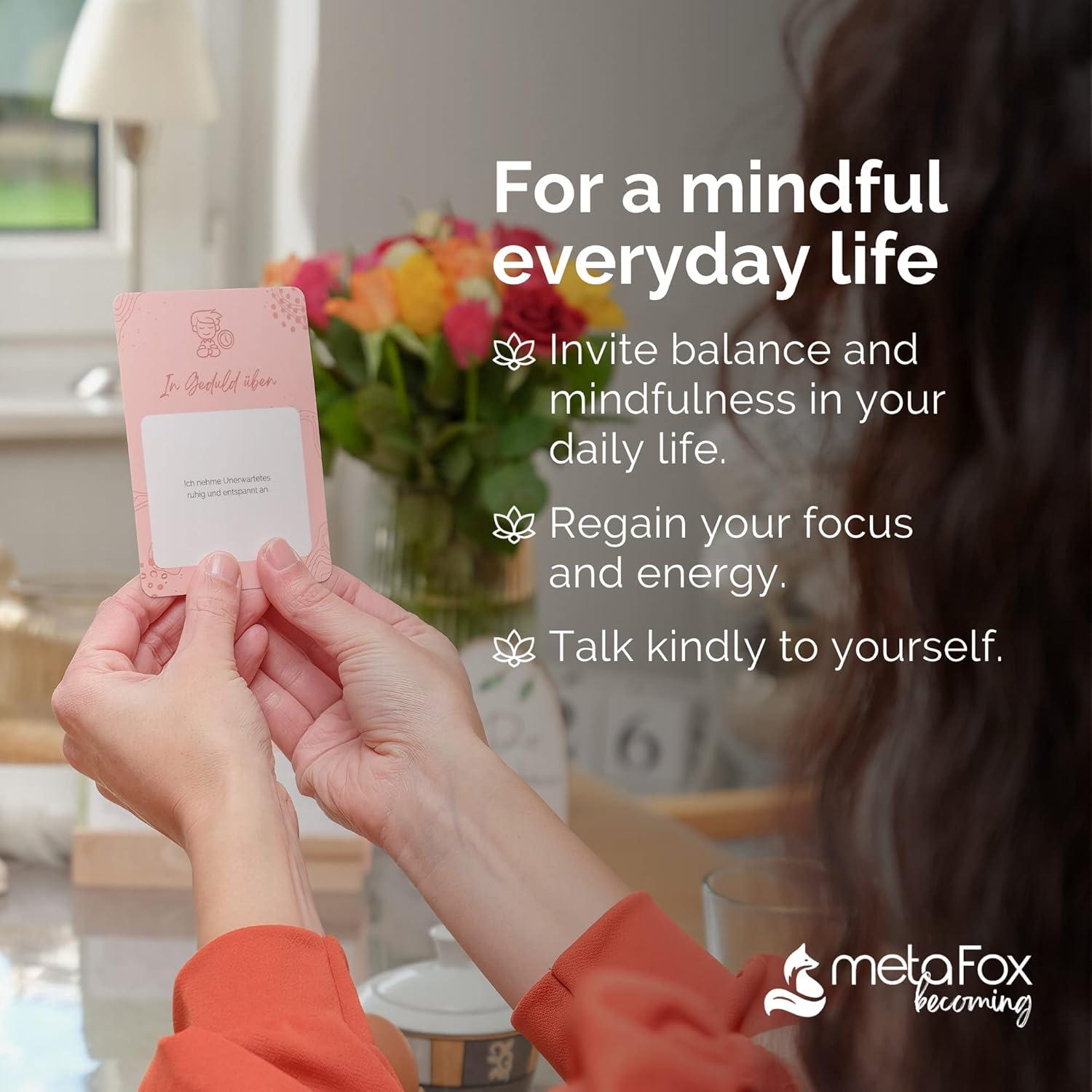 Tarjetas de Mindfulness metaFox - 55 Afirmaciones y Ejercicios