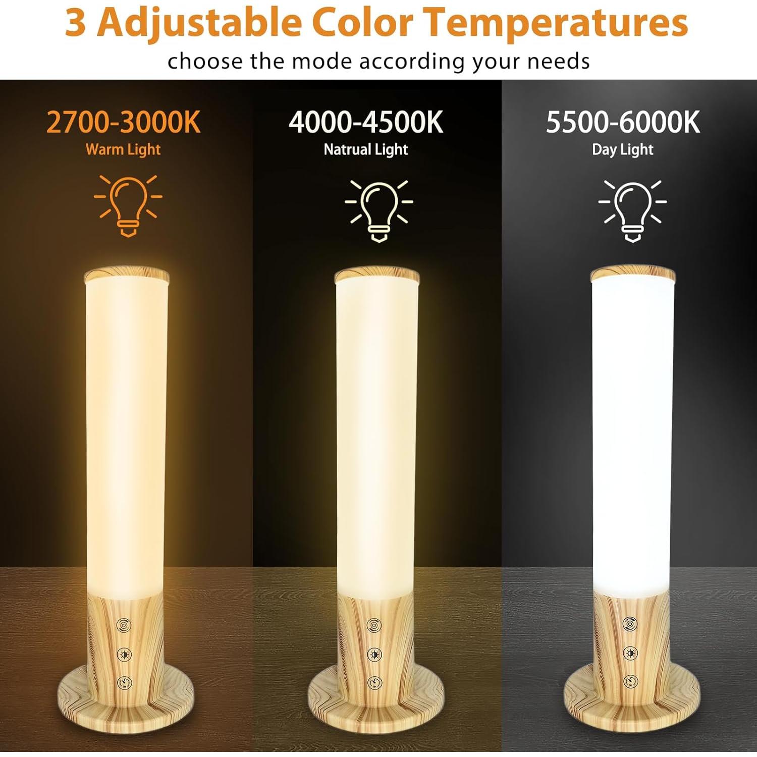 Lámpara de Terapia de Luz Solar VUSIHOO 10,000 Lux 30 cm