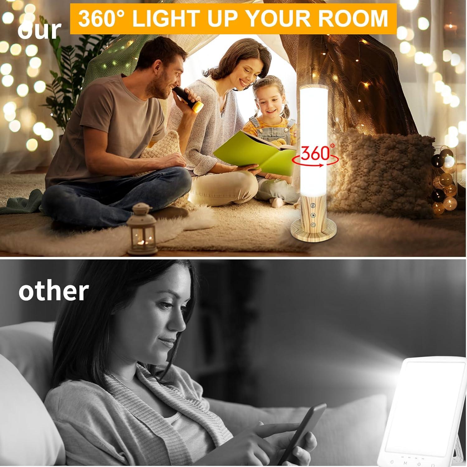 Lámpara de Terapia de Luz Solar VUSIHOO 10,000 Lux 30 cm