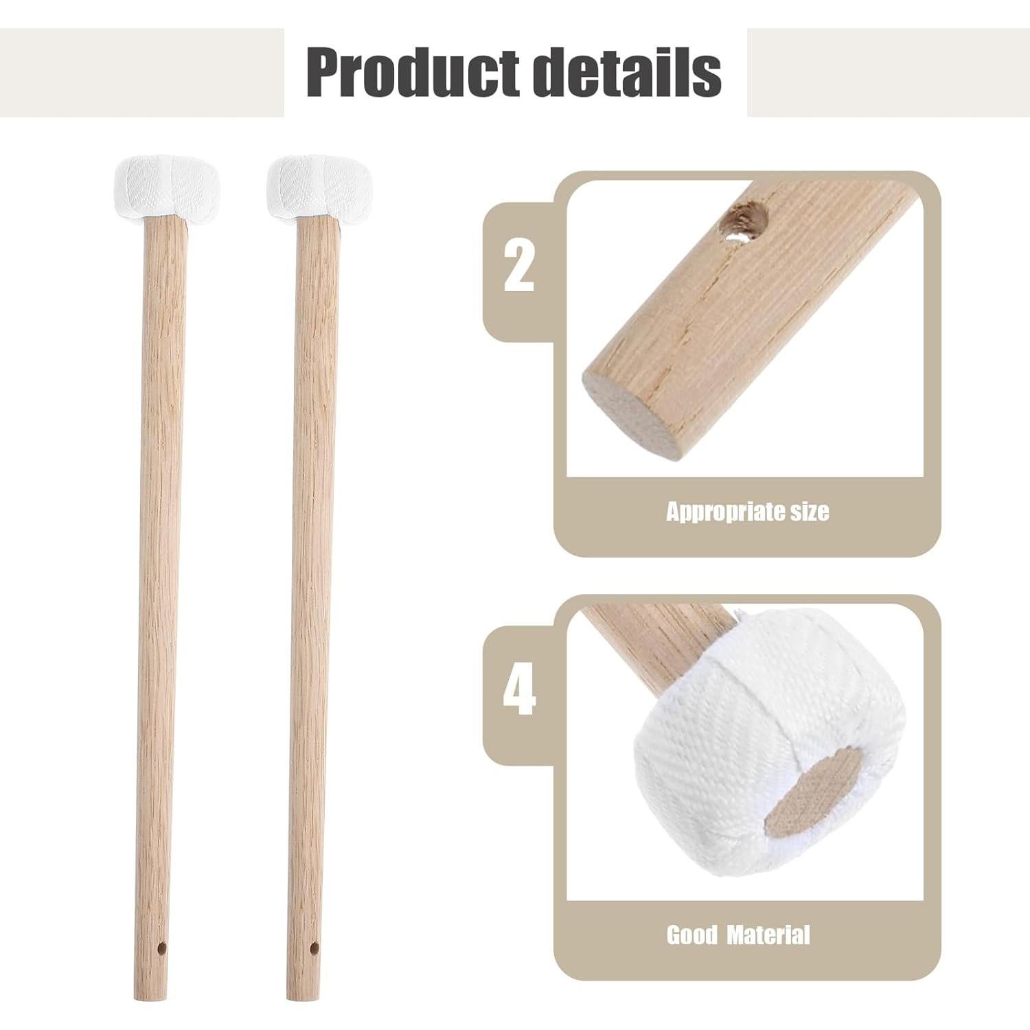 2 Mallets de Timpani de Madera 26cm para Percusión