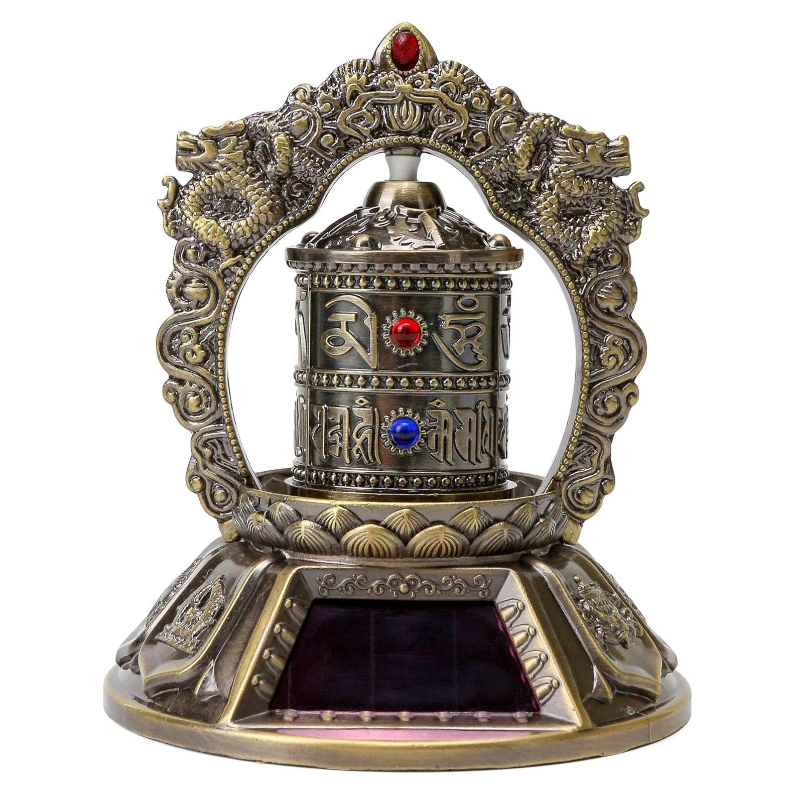 Rueda de Oración Tibetana Solar KH866 - Decoración Budista