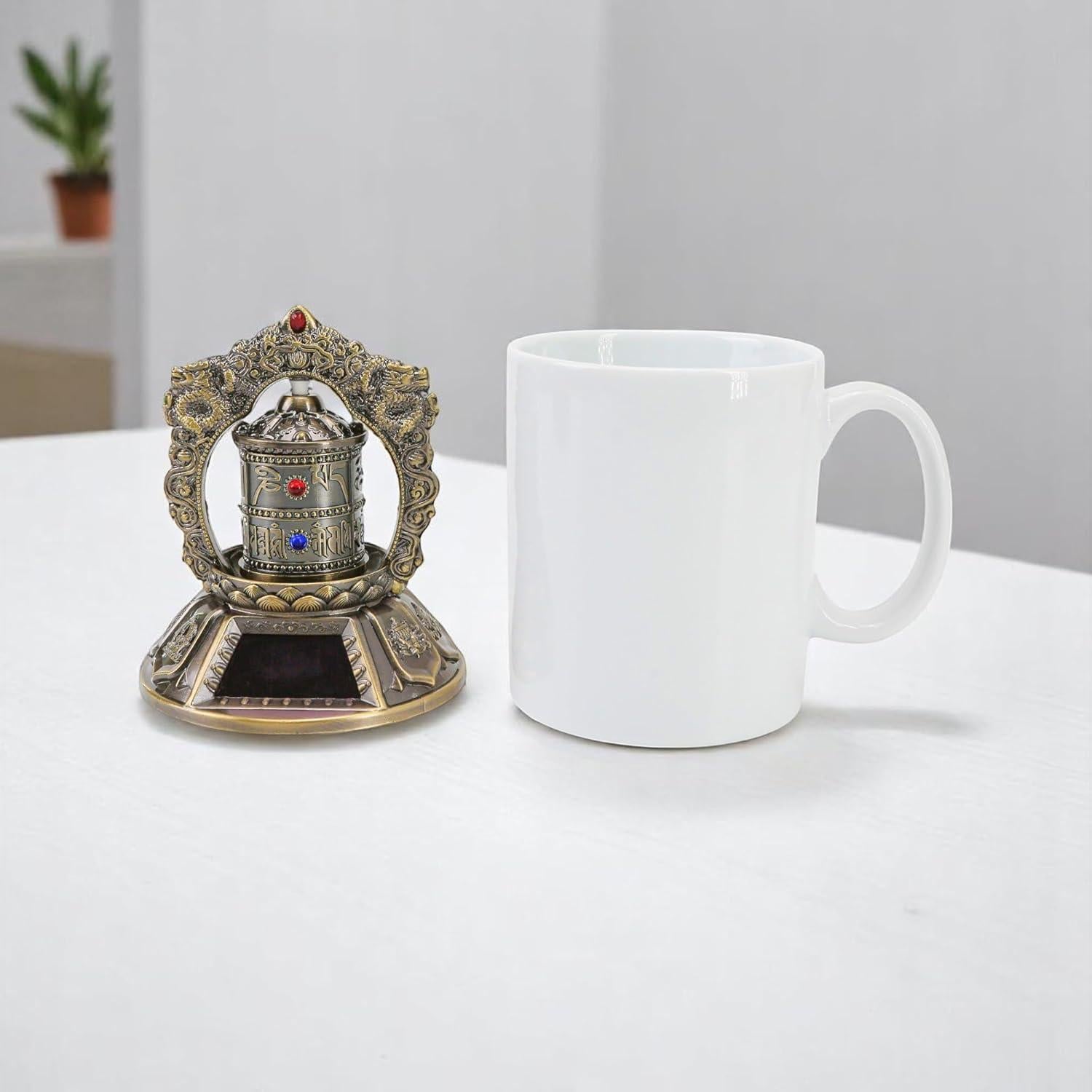 Rueda de Oración Tibetana Solar KH866 - Decoración Budista