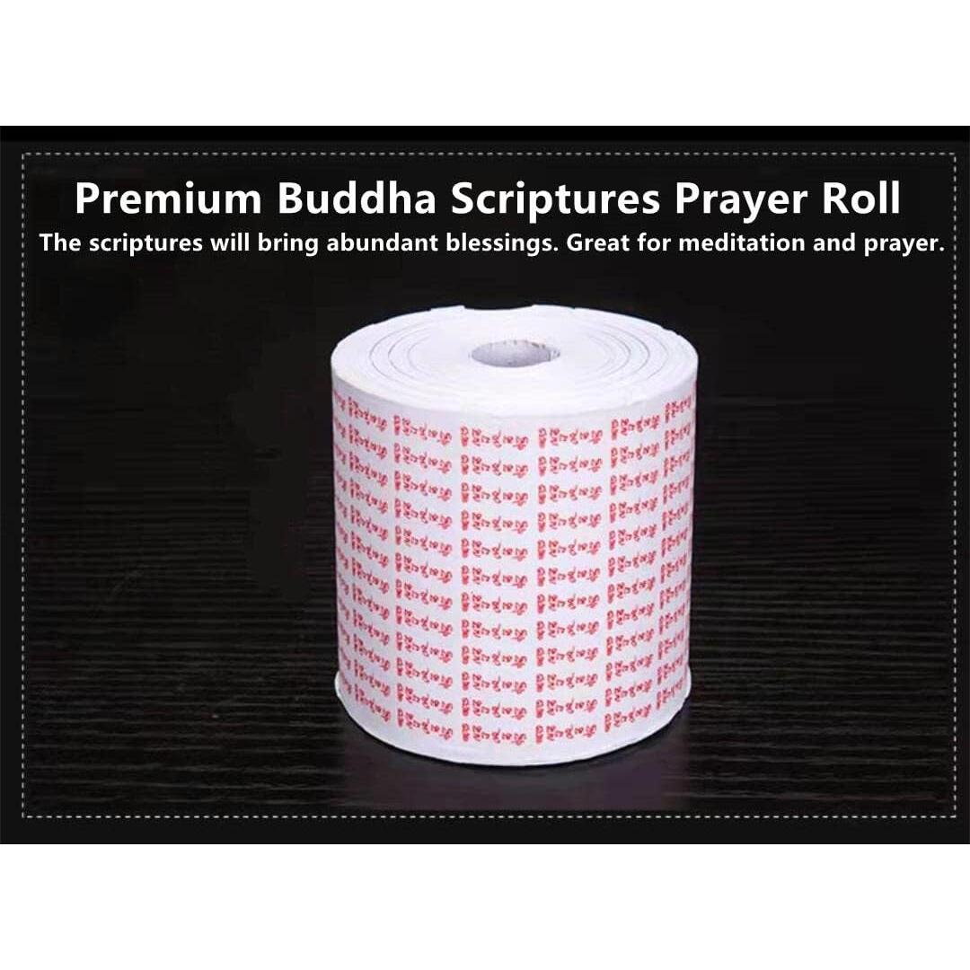 Rueda de Oración de Cobre con Mango de Madera 31.75 cm