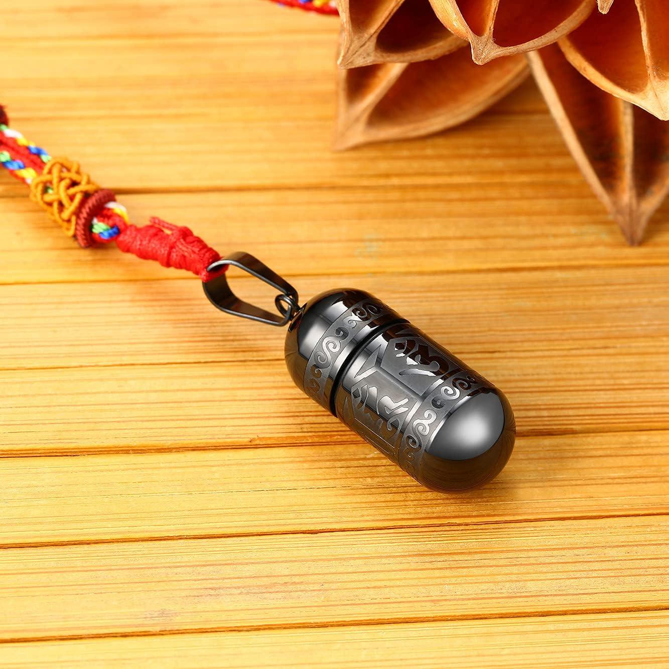 Collar colgante mantra Buda INRENG acero inoxidable 28cm