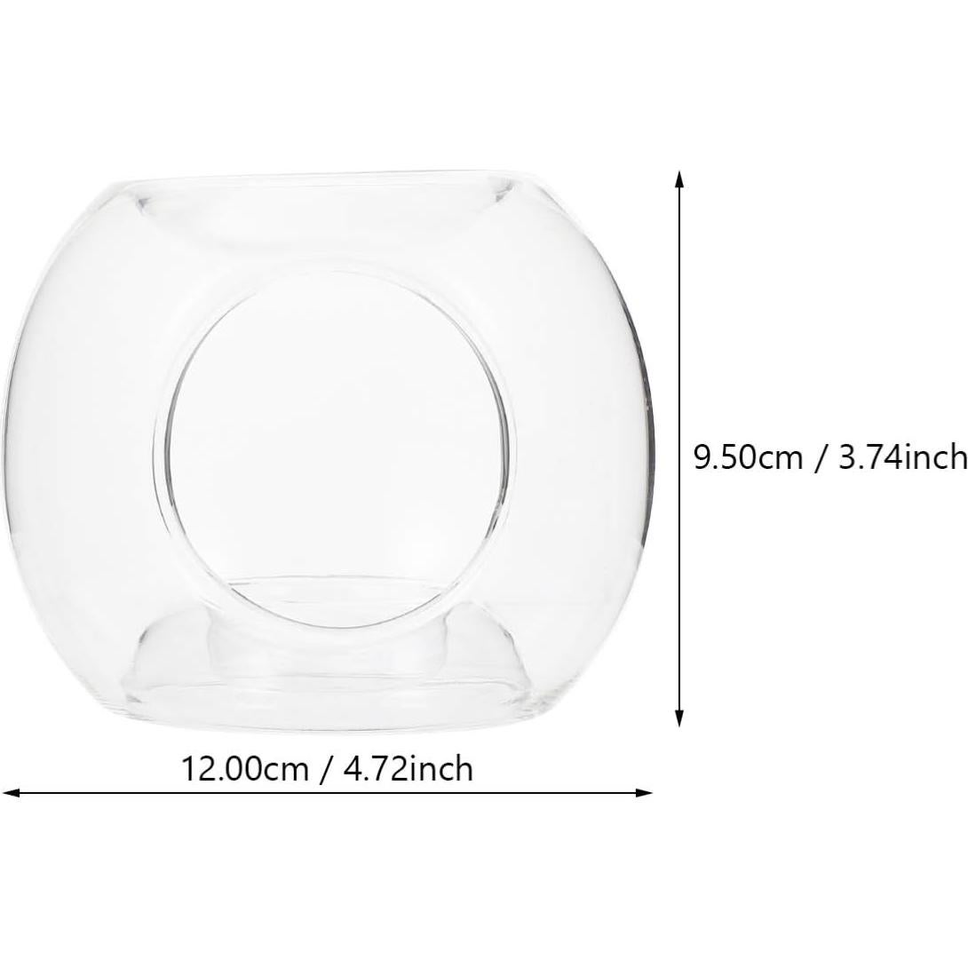 Soporte de Vela de Vidrio Uonlytech 12x12x9.5 cm Decoración