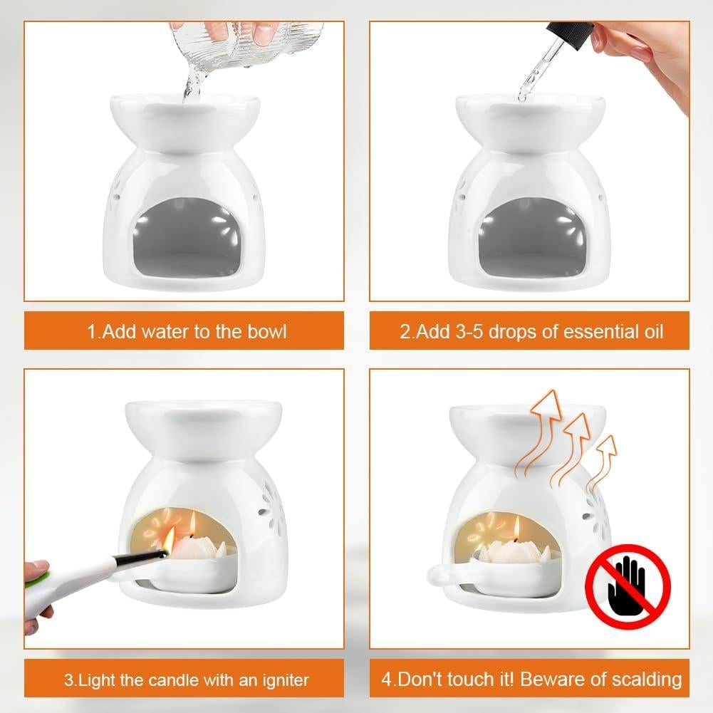 Soporte de Vela de Cerámica Trasylph con Cuchara 9.5x8.5cm