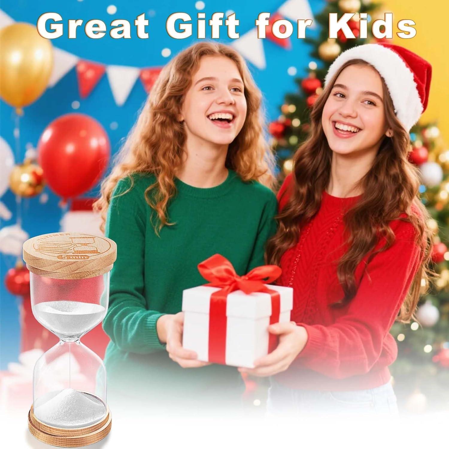 Temporizador de Arena 5 Minutos YLTIMER Blanco - Reloj de Madera