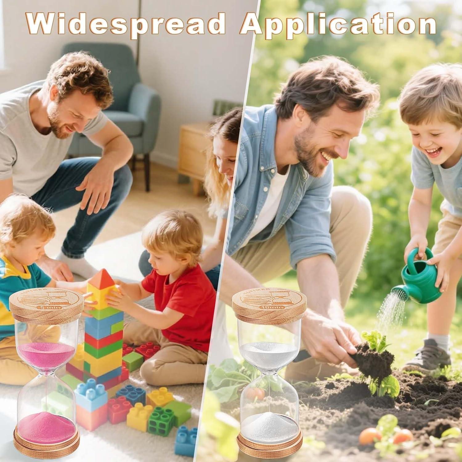 Temporizador de Arena 5 Minutos YLTIMER Blanco - Reloj de Madera