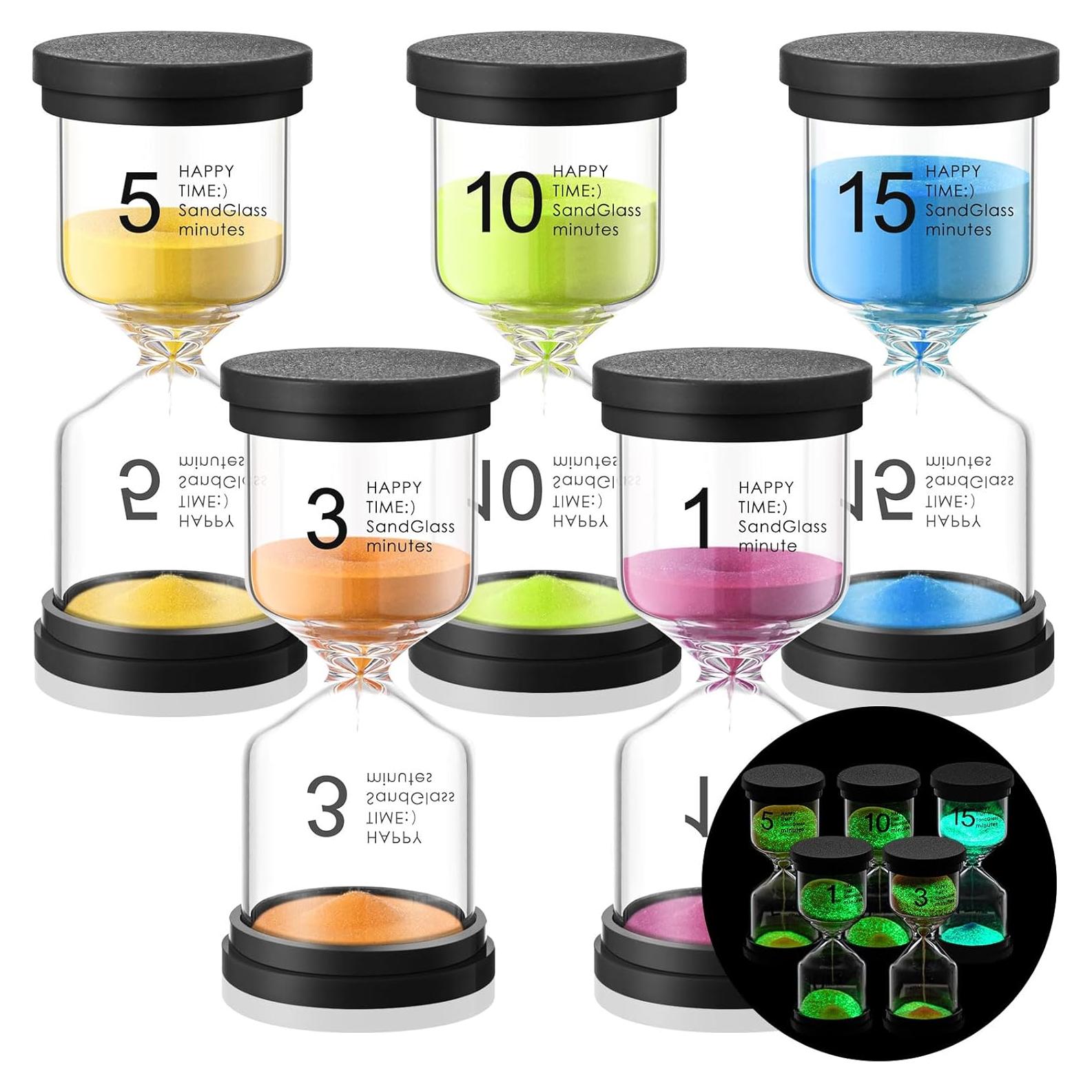 Temporizadores de Arena Luminosa Relaxweex 5 Pcs Multicolor