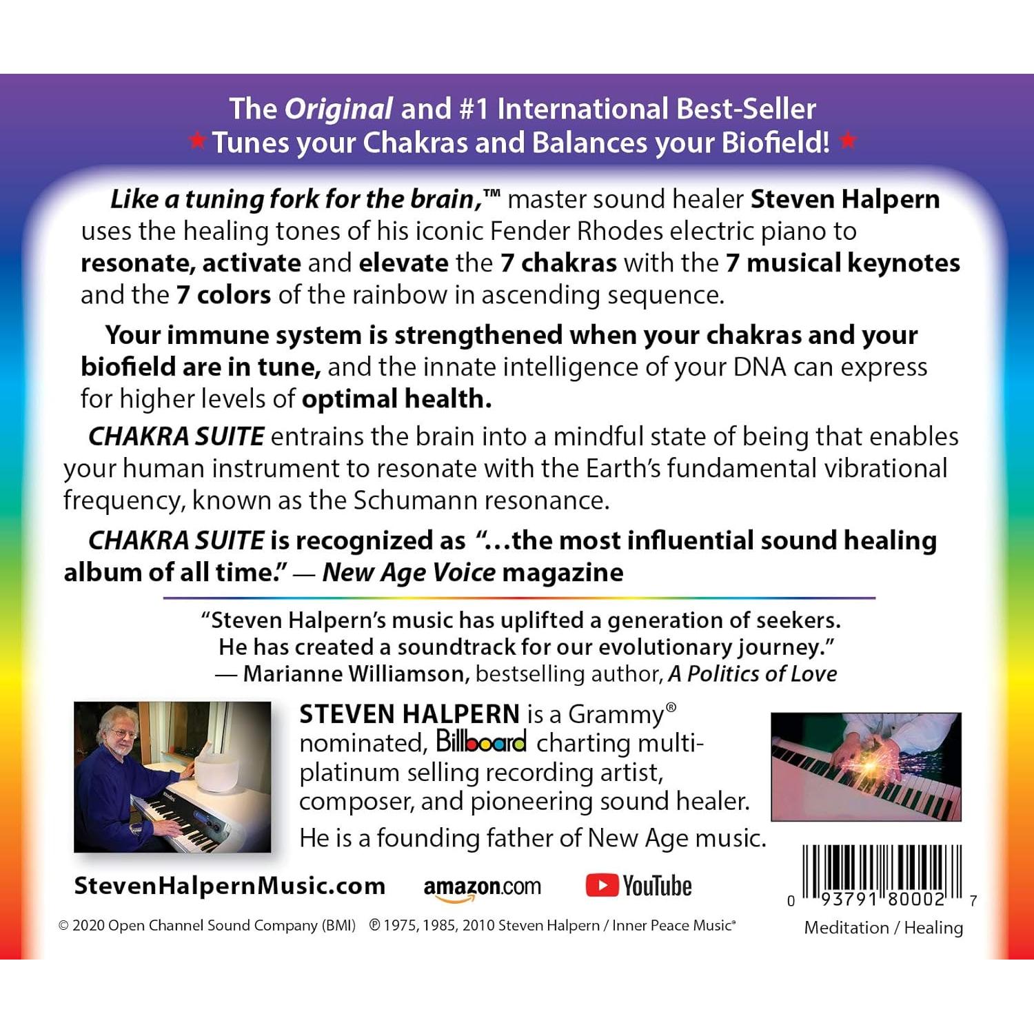 Suite Chakra CD de Audio Steven Halpern 2001 Meditación