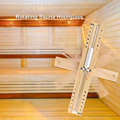 Reloj de Arena de Sauna YLTIMER 15 Minutos Madera Blanca