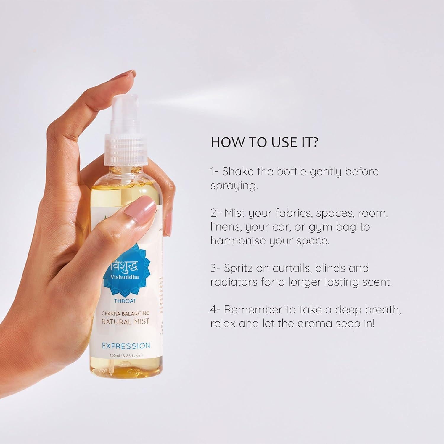 Spray Aromaterapia Aromafume Vishuddha 100ml - Chakra Garganta