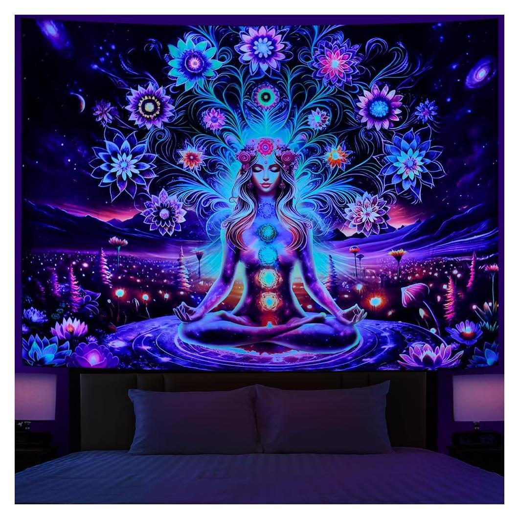 Tapestry de Meditación Siete Chakras Dermijer 150x130cm