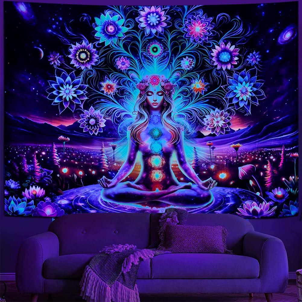 Tapestry de Meditación Siete Chakras Dermijer 150x130cm