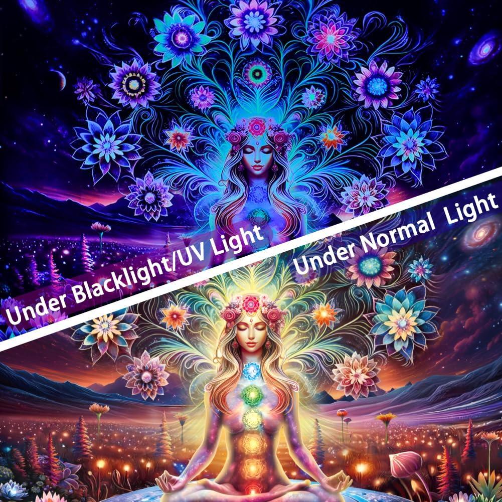 Tapestry de Meditación Siete Chakras Dermijer 150x130cm