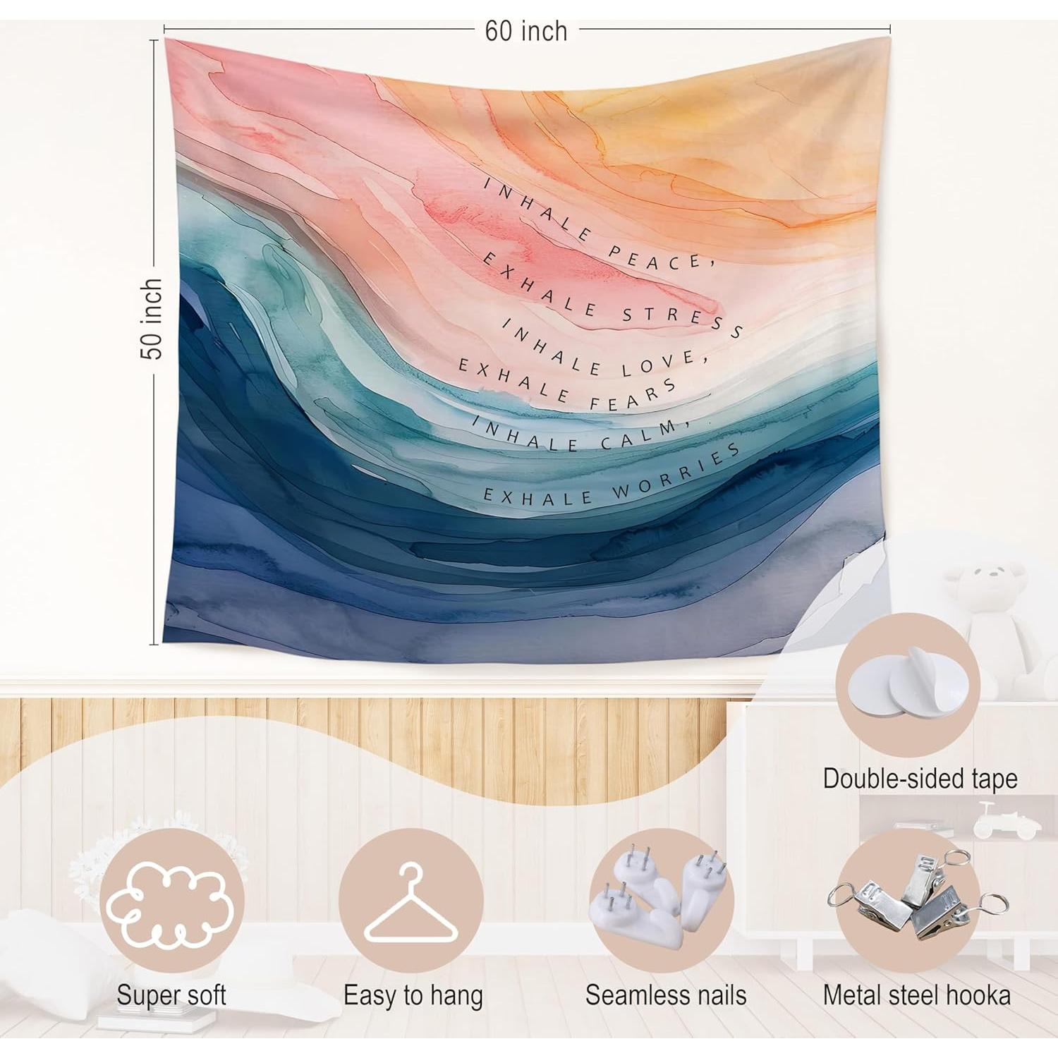 Tapiz de Salud Mental Wardos Inhala Exhala 127x152 cm