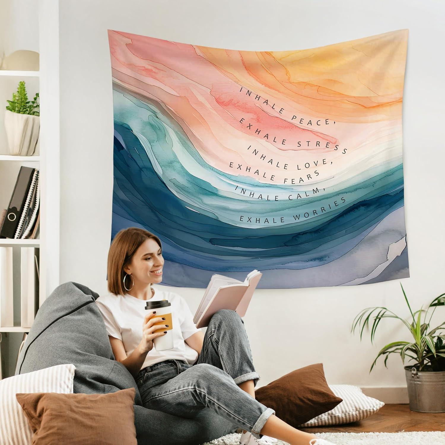 Tapiz de Salud Mental Wardos Inhala Exhala 127x152 cm