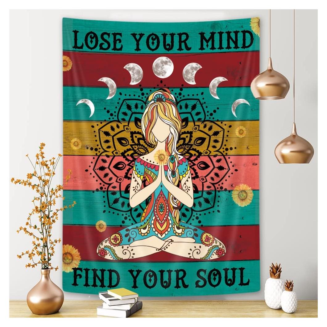 Tapiz de Meditación Wathon 30x40 cm Arte Psicodélico Boho