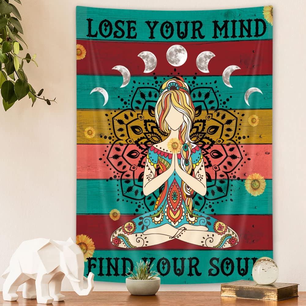 Tapiz de Meditación Wathon 30x40 cm Arte Psicodélico Boho