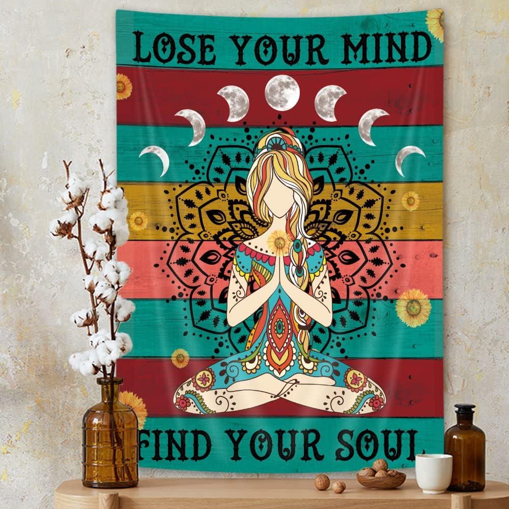 Tapiz de Meditación Wathon 30x40 cm Arte Psicodélico Boho