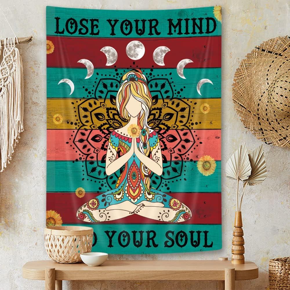 Tapiz de Meditación Wathon 30x40 cm Arte Psicodélico Boho