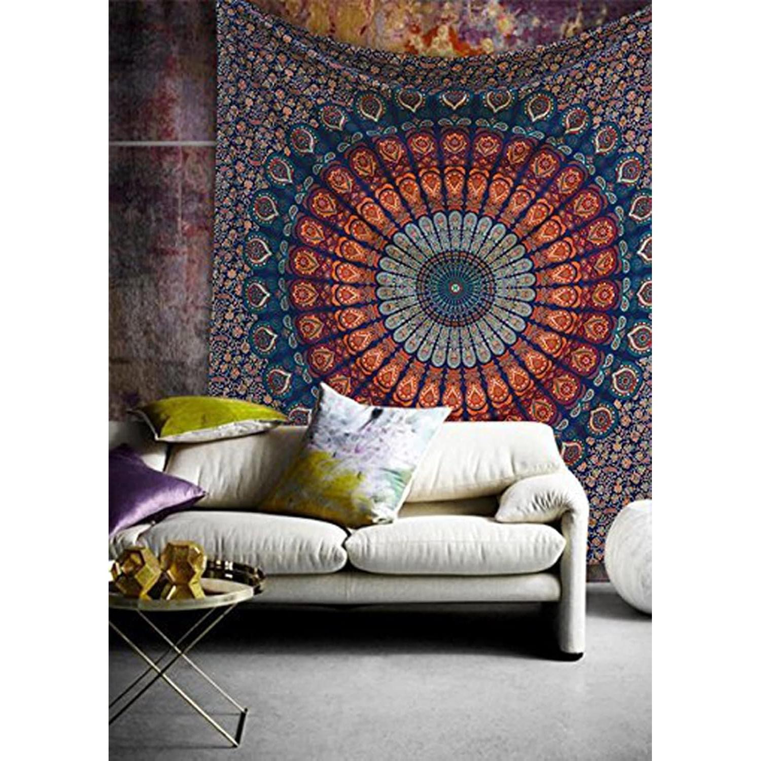 Tapestry Mandala Raajsee Colgante de Pared 100% Algodón 132x208 cm