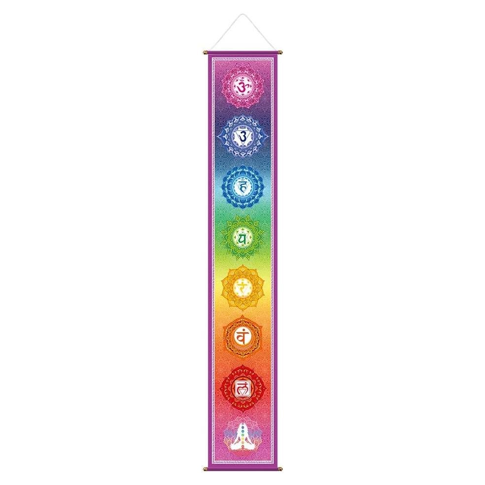 Banner de Yoga Funnytree 30x180 cm Mandala 7 Chakras Decoración