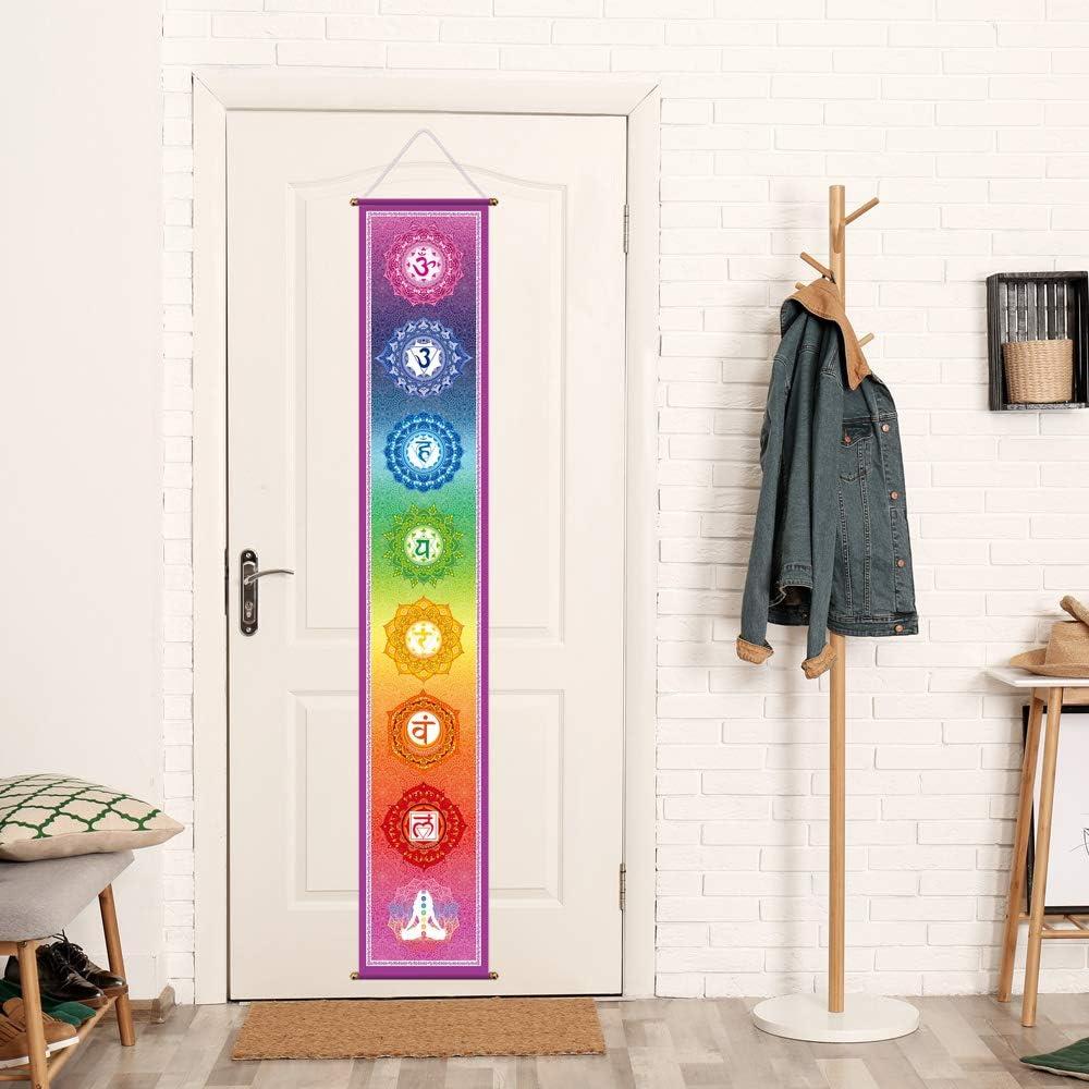 Banner de Yoga Funnytree 30x180 cm Mandala 7 Chakras Decoración