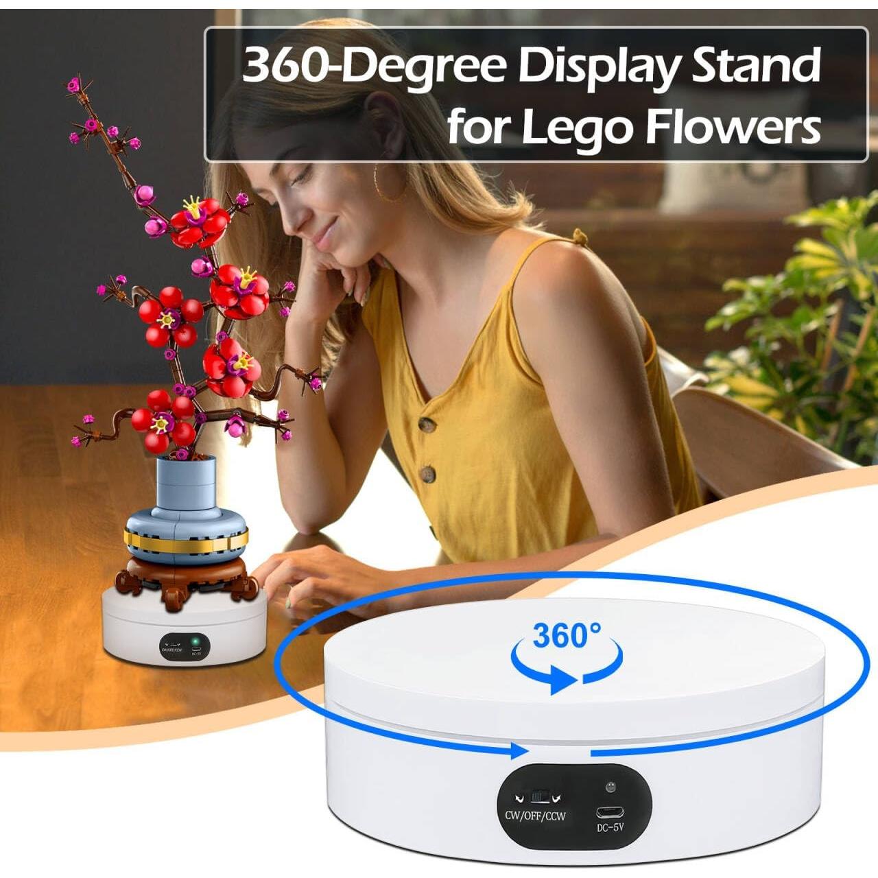 Soporte Giratorio 360° para Flores de LEGO - WJCJTJL