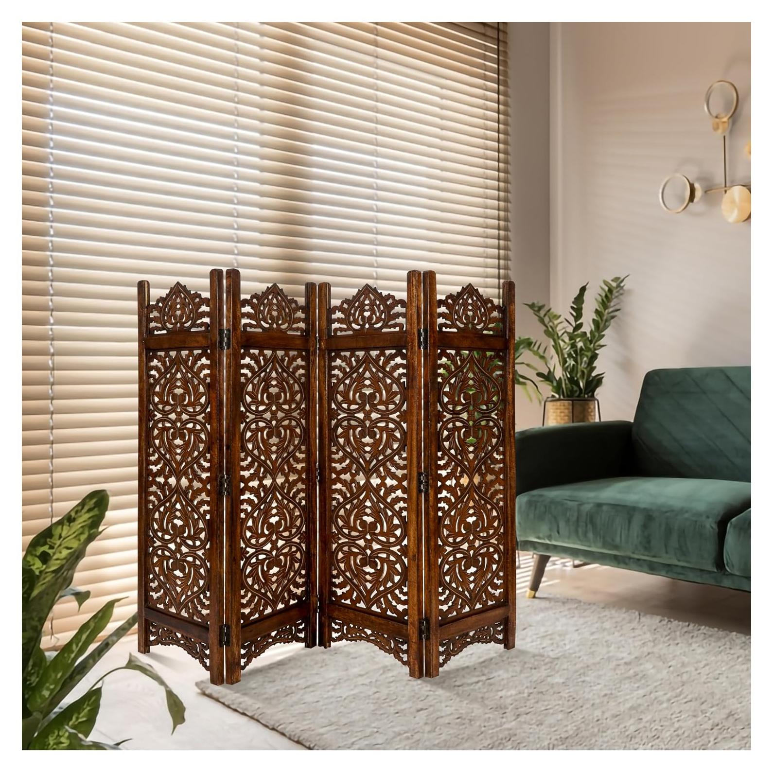 Divisor de habitación Light & Pro 4 paneles 162.56x121.92 cm