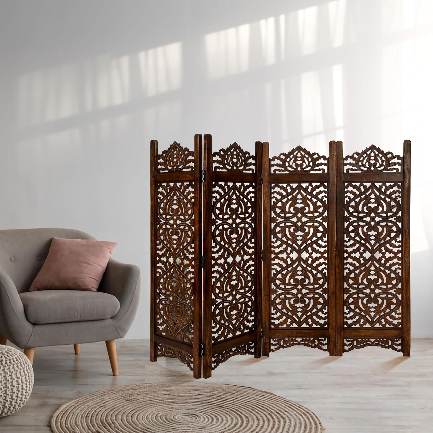 Divisor de habitación Light & Pro 4 paneles 162.56x121.92 cm