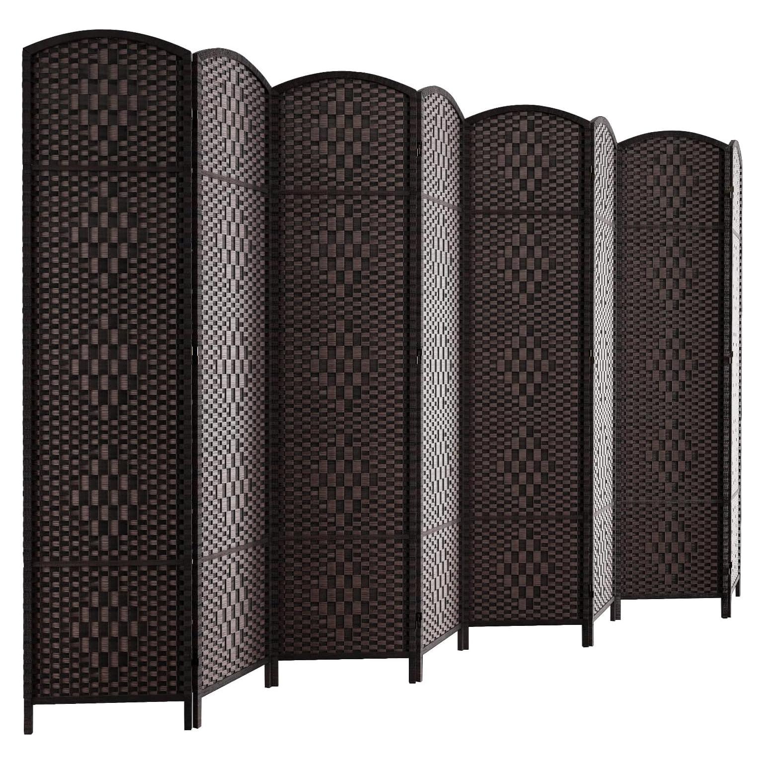 Divisor de habitación HALLYBEE 8 paneles 1.80 m Mocha oscuro