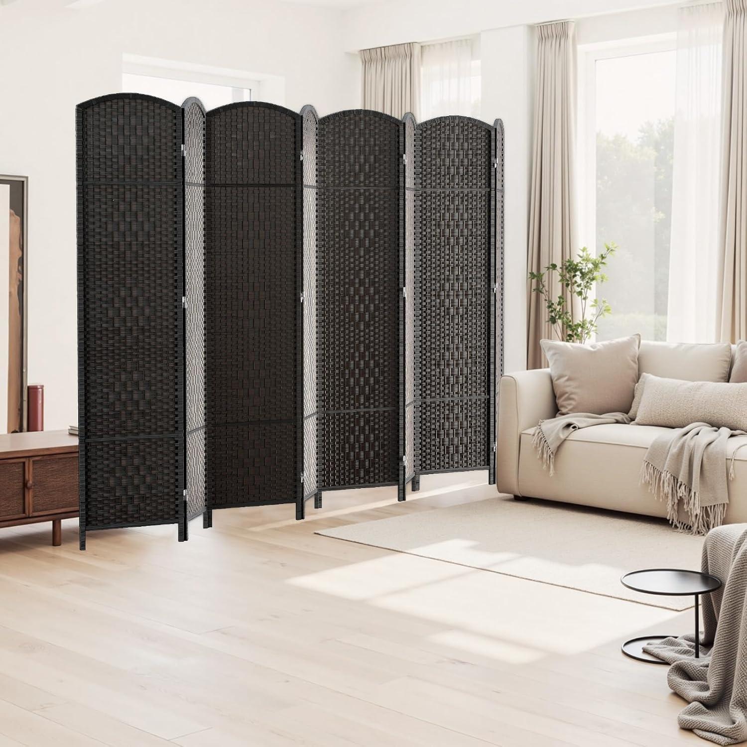 Divisor de habitación HALLYBEE 8 paneles 1.80 m Mocha oscuro