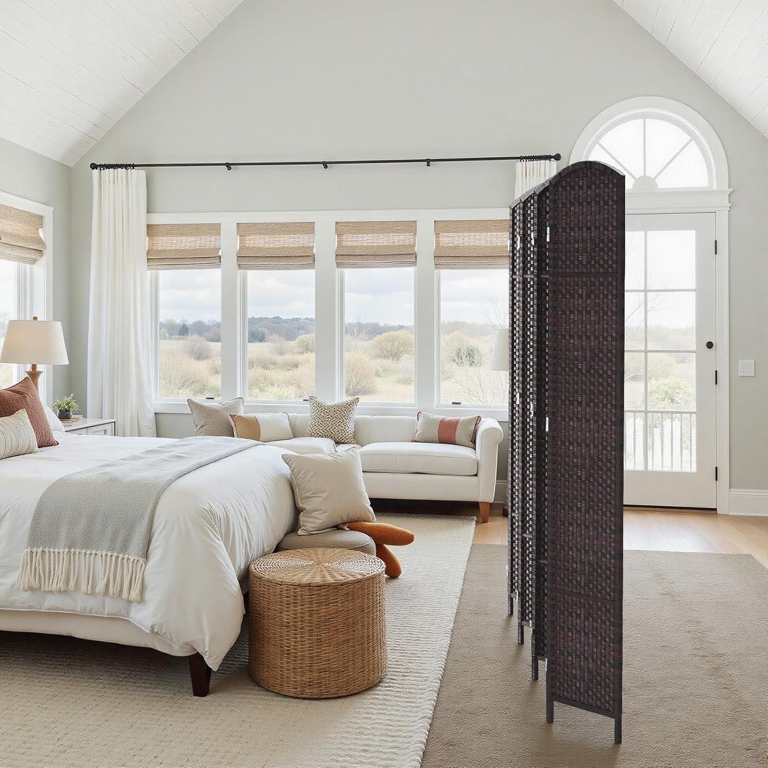 Divisor de habitación HALLYBEE 8 paneles 1.80 m Mocha oscuro