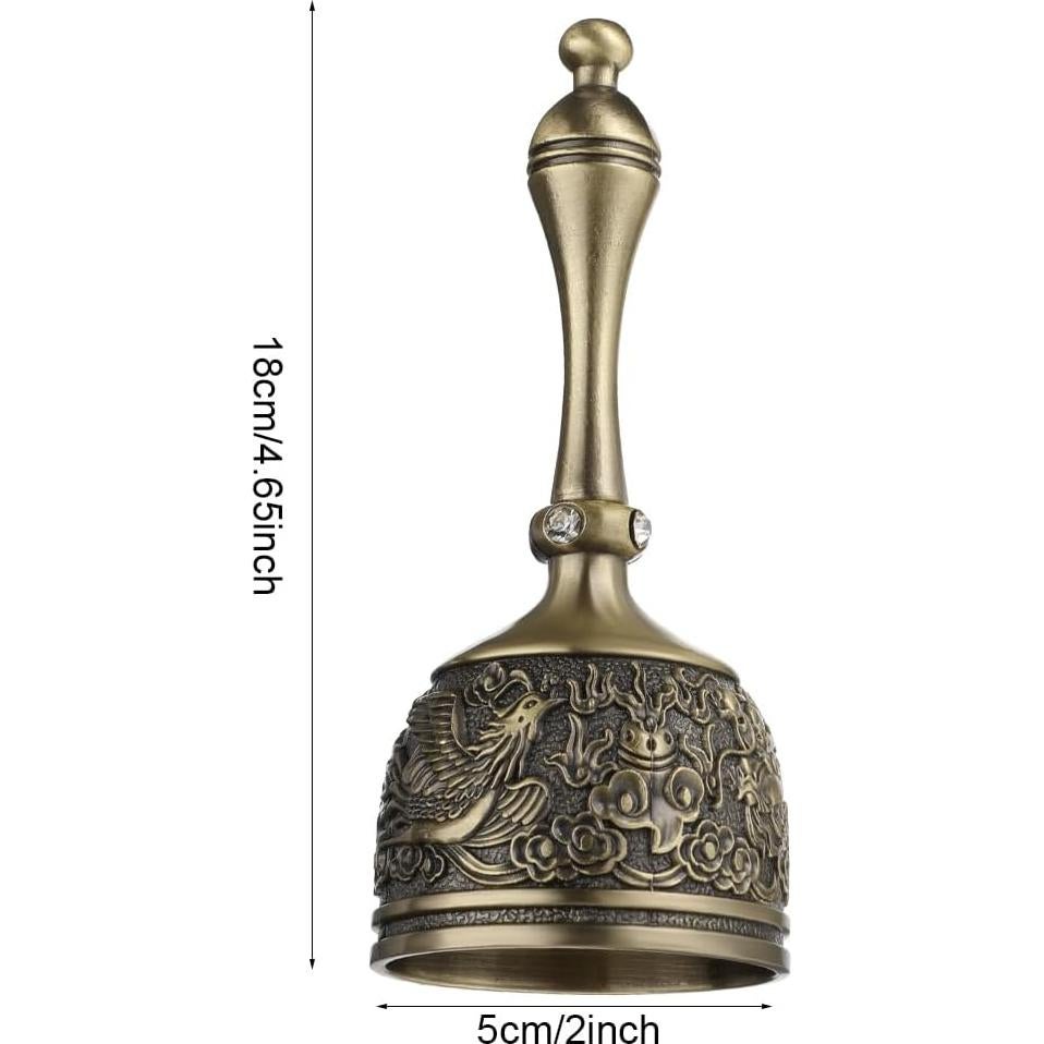 Campana de Mano de Bronce Vintage para Servicio y Meditación