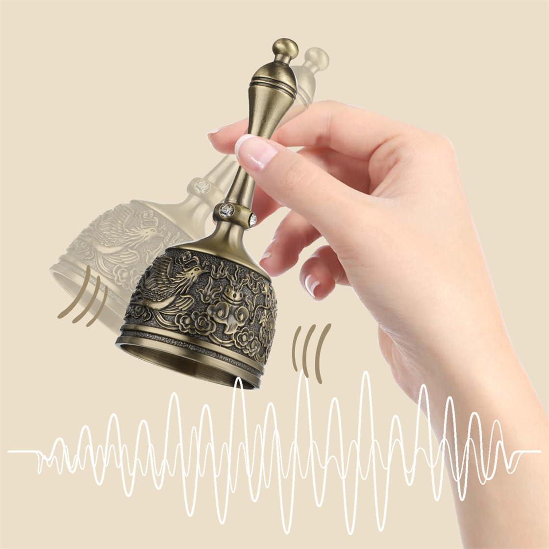 Campana de Mano de Bronce Vintage para Servicio y Meditación