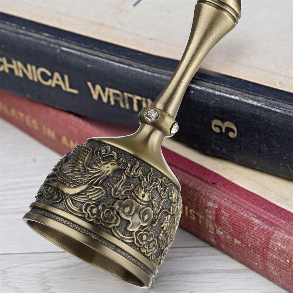 Campana de Mano de Bronce Vintage para Servicio y Meditación