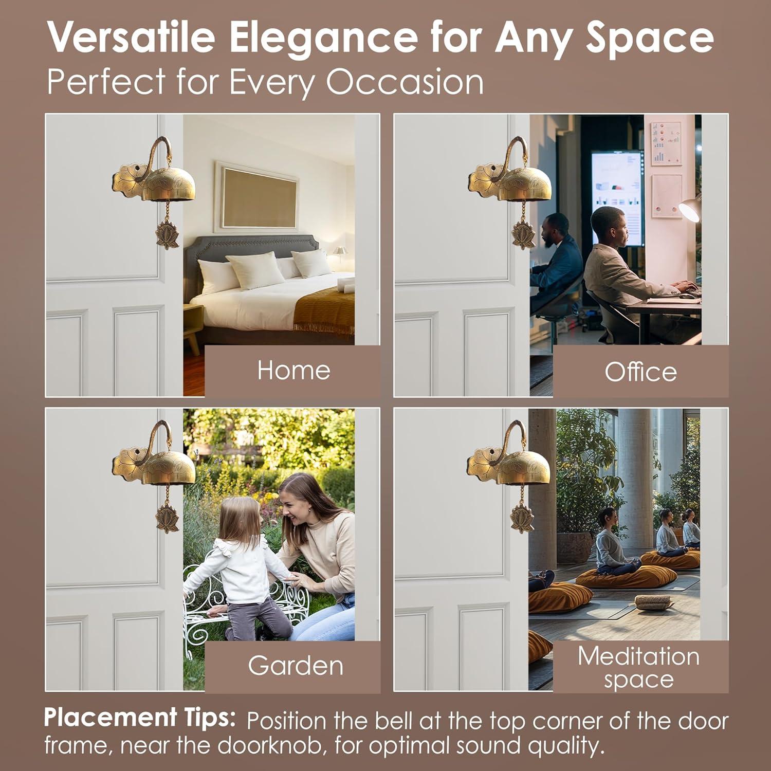 Campana de Latón Sólido Touch Metal Echo - Feng Shui Loto