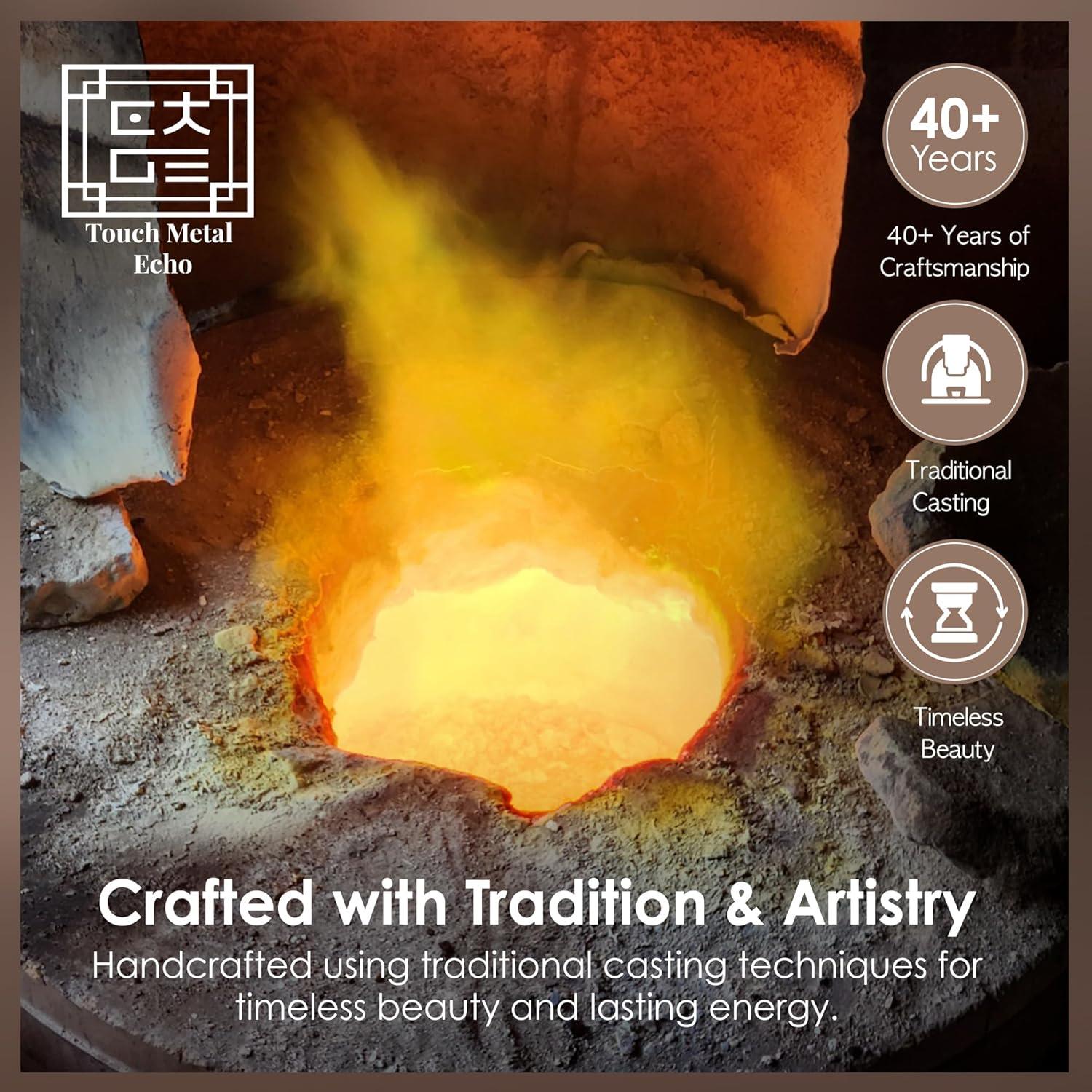 Campana de Latón Sólido Touch Metal Echo - Feng Shui Loto