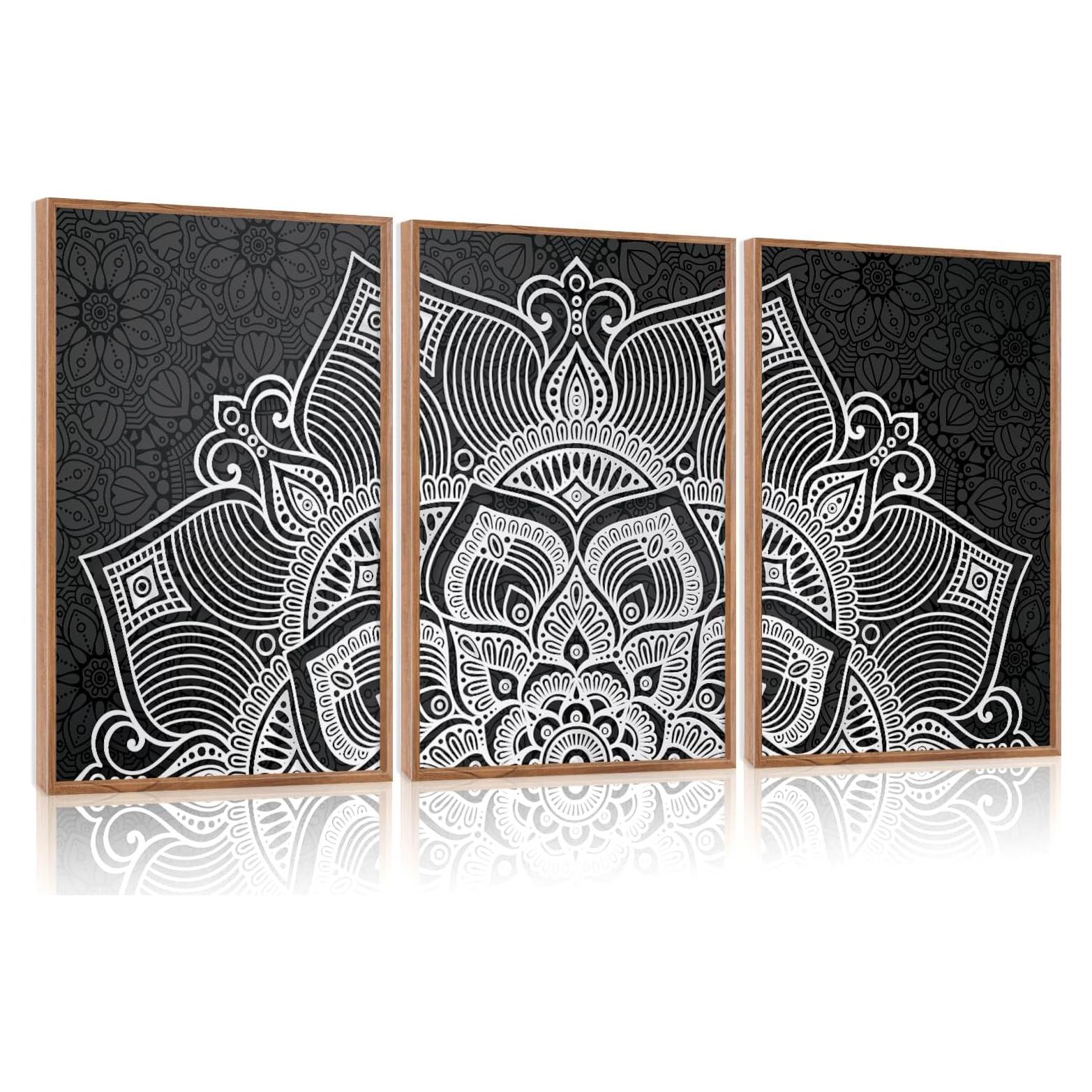 Juego de arte de pared en lienzo CHDITB Flor de Loto 40x60 cm