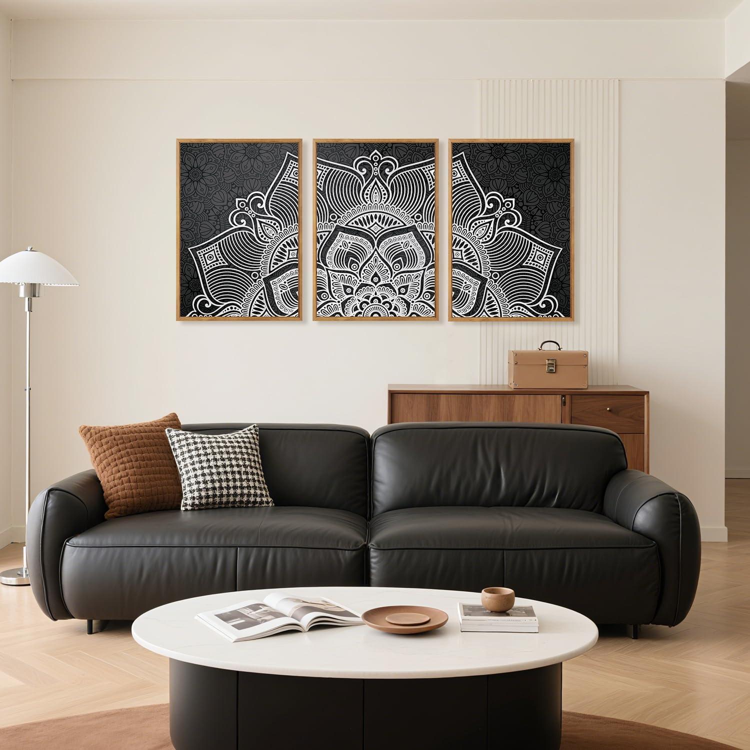 Juego de arte de pared en lienzo CHDITB Flor de Loto 40x60 cm